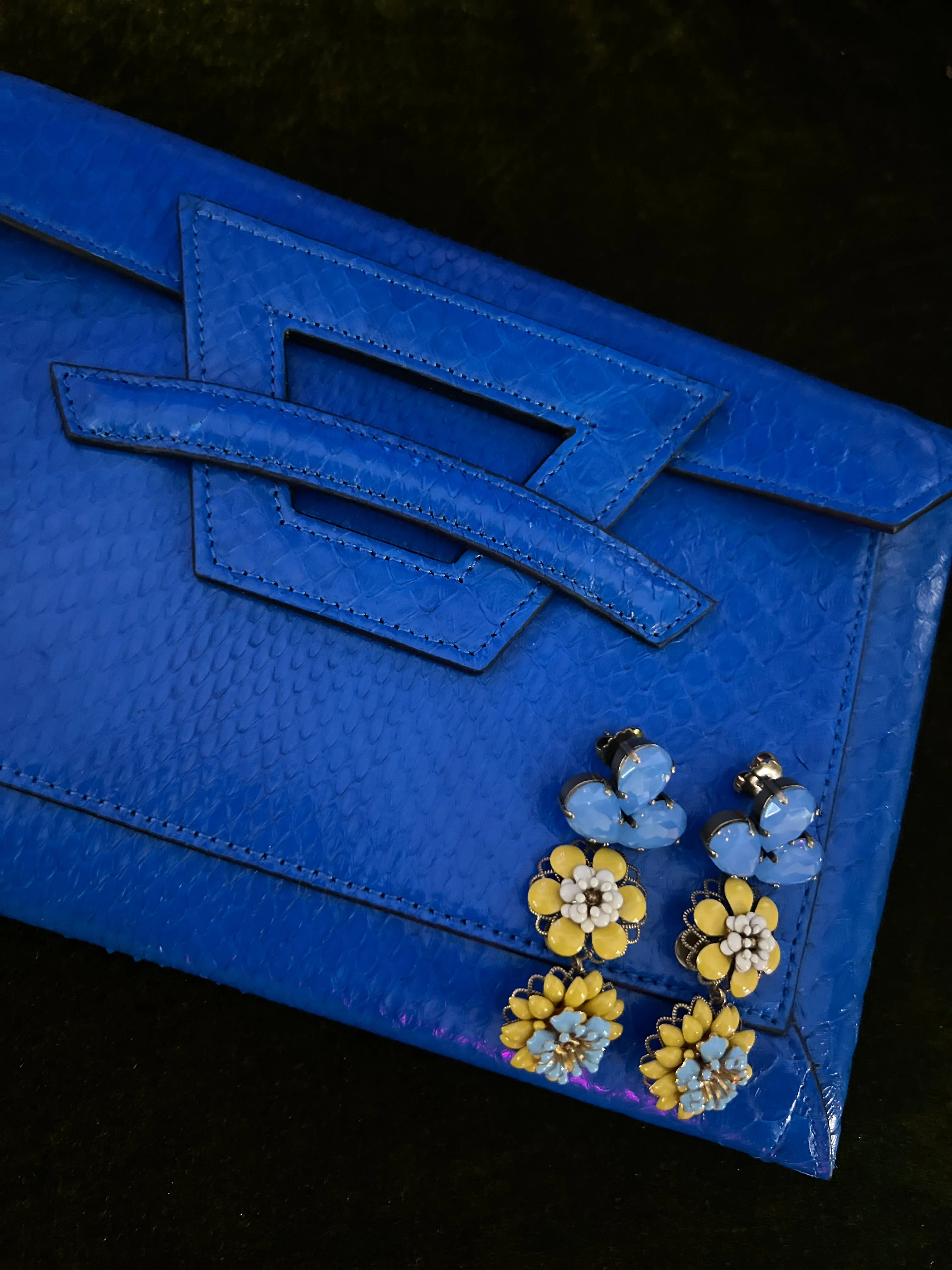 Moneypenny Envelope Clutch, Cobalt