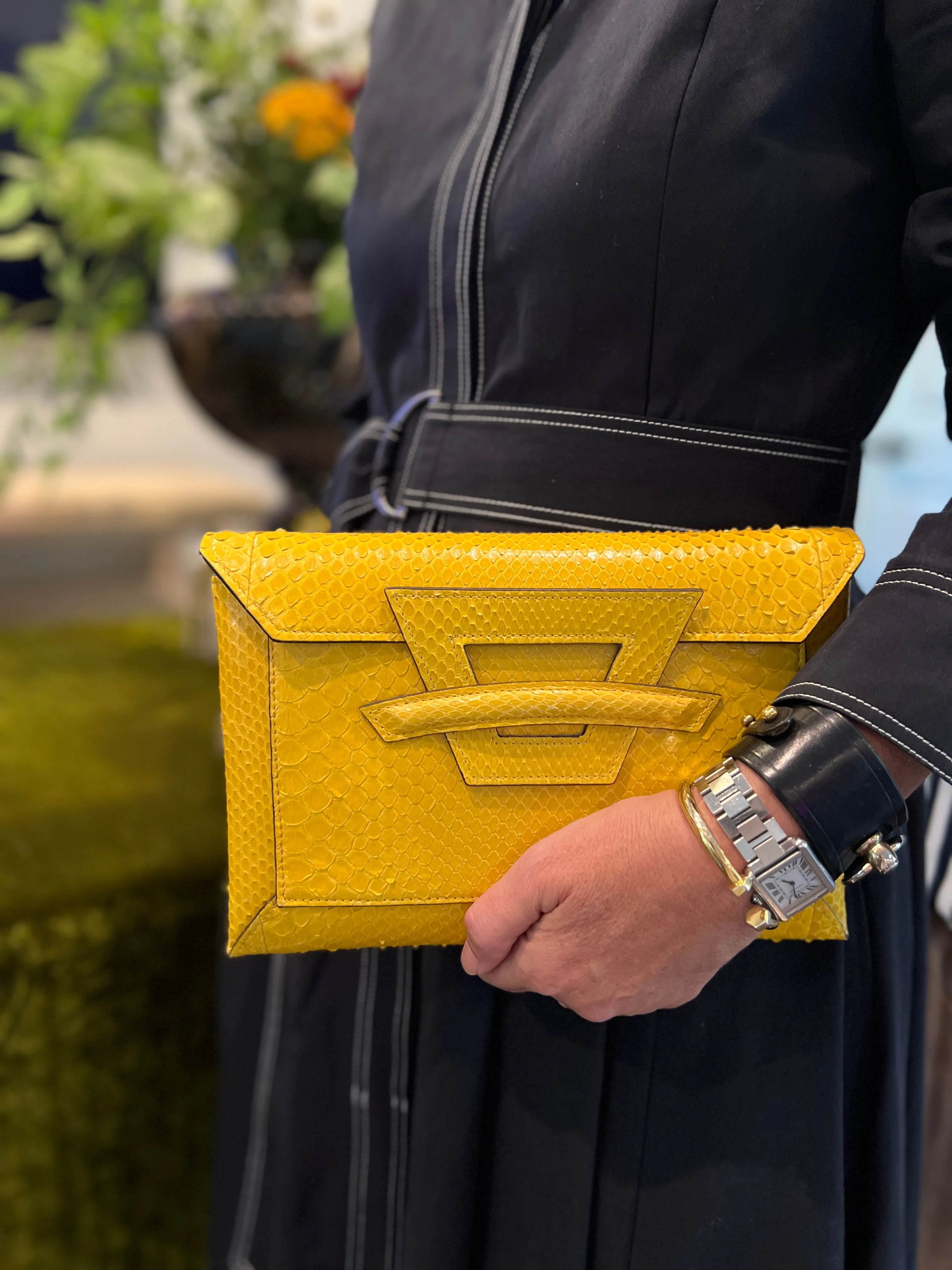 Moneypenny Envelope Clutch, Jonquil