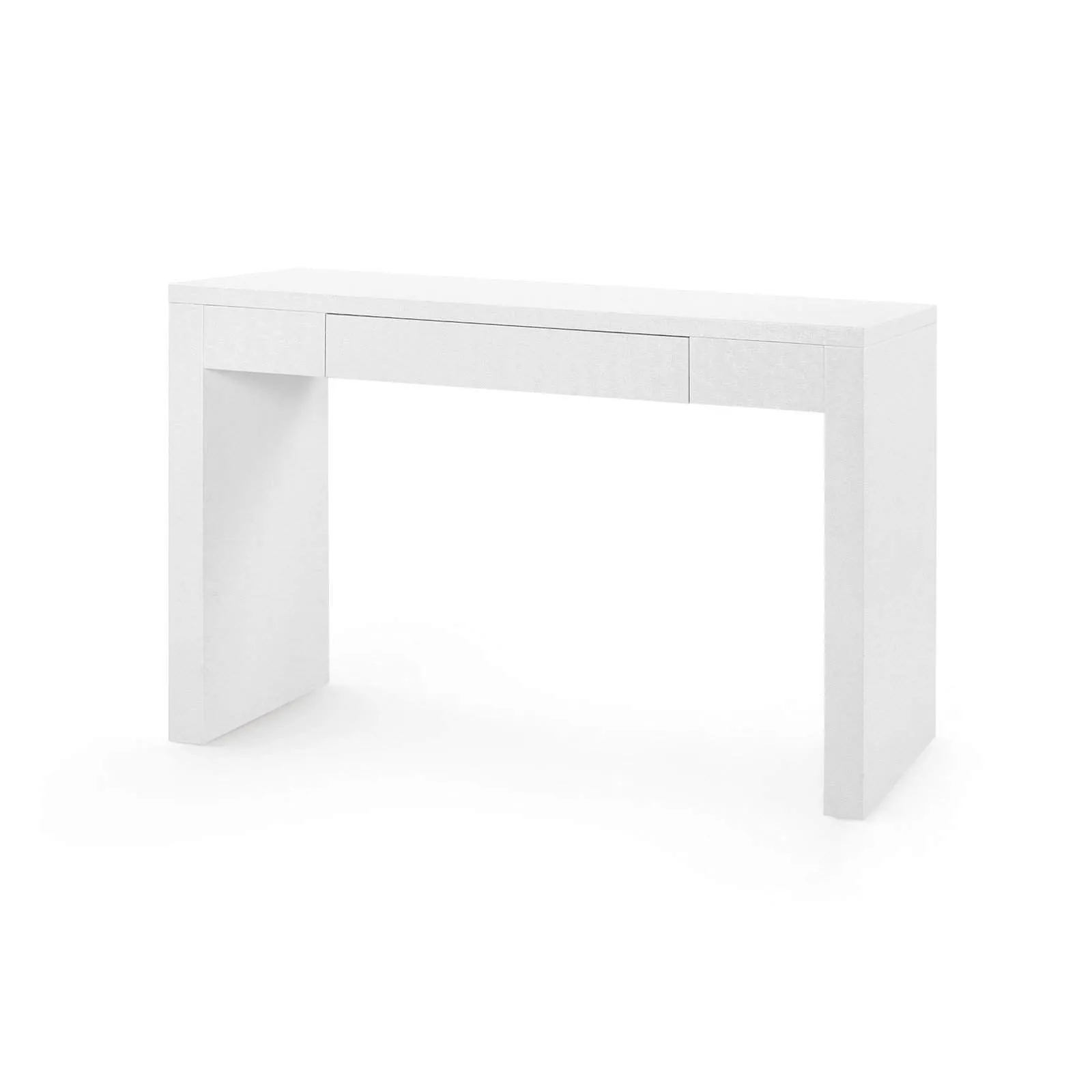 Morgan Grasscloth Console Table / Chiffon White