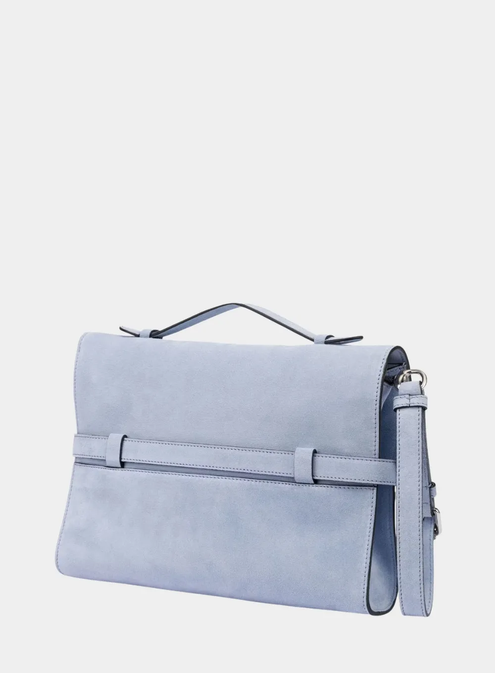 MOSCHINO | Tie Me Suede Clutch