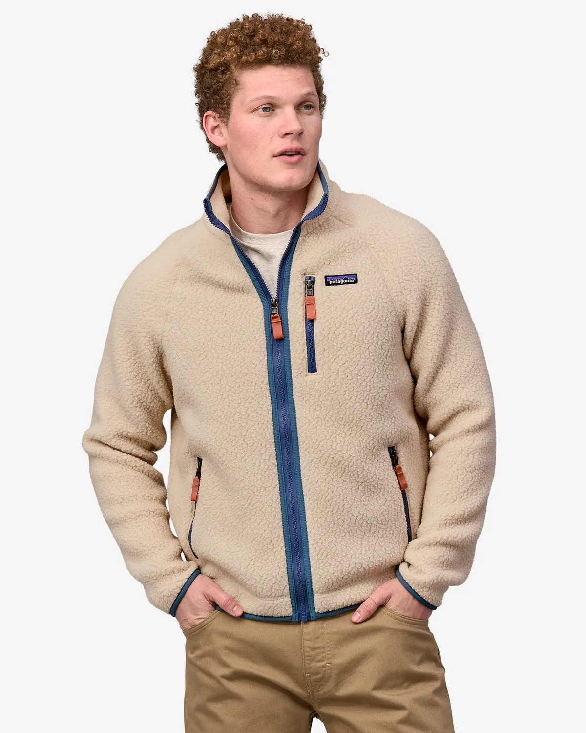 M's Retro Pile Jkt - Dark Natural w/Utility Blue