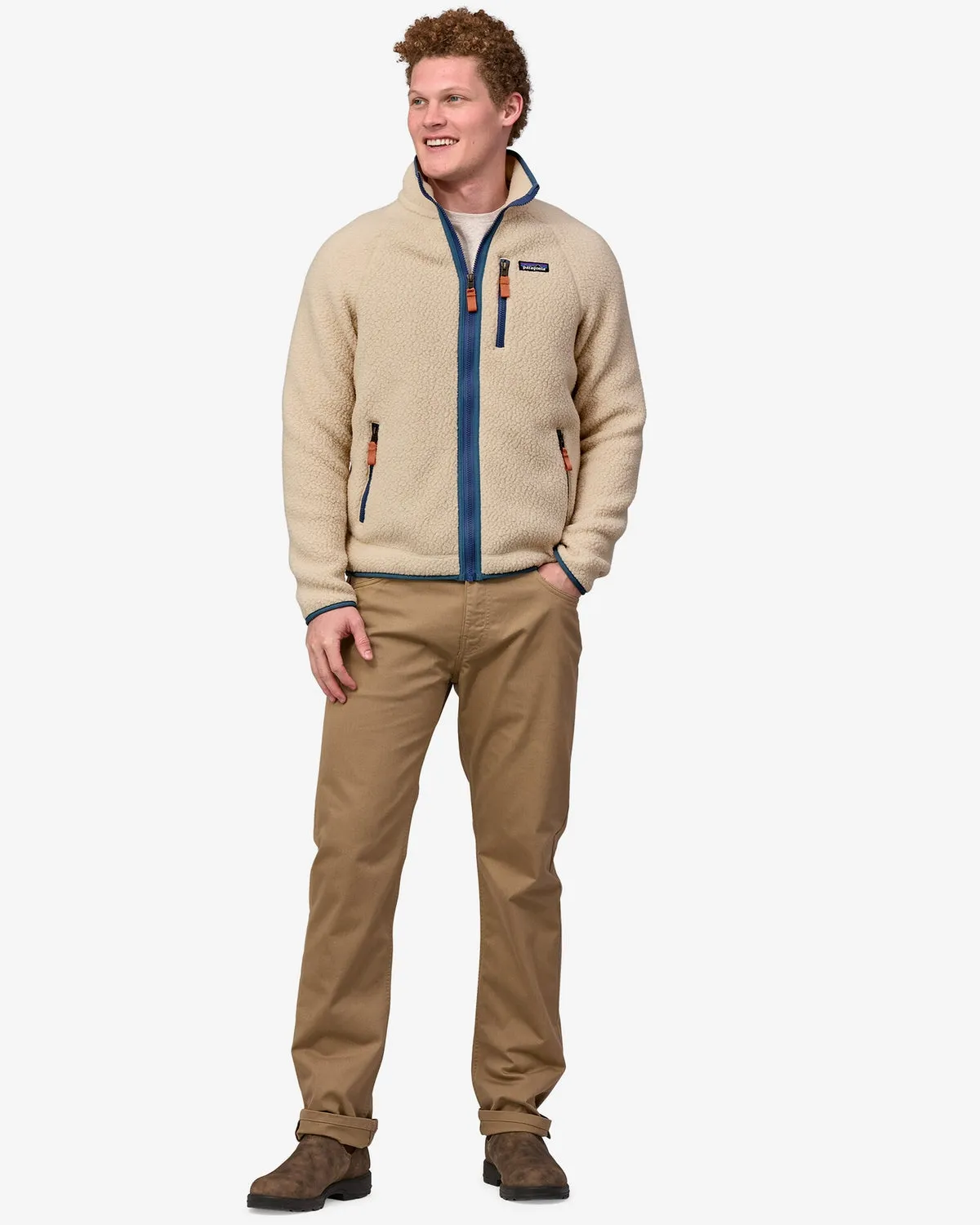 M's Retro Pile Jkt - Dark Natural w/Utility Blue