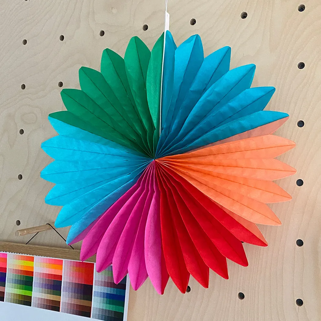 Multi Coloured Fan Decoration