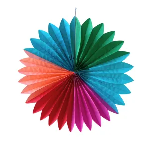 Multi Coloured Fan Decoration