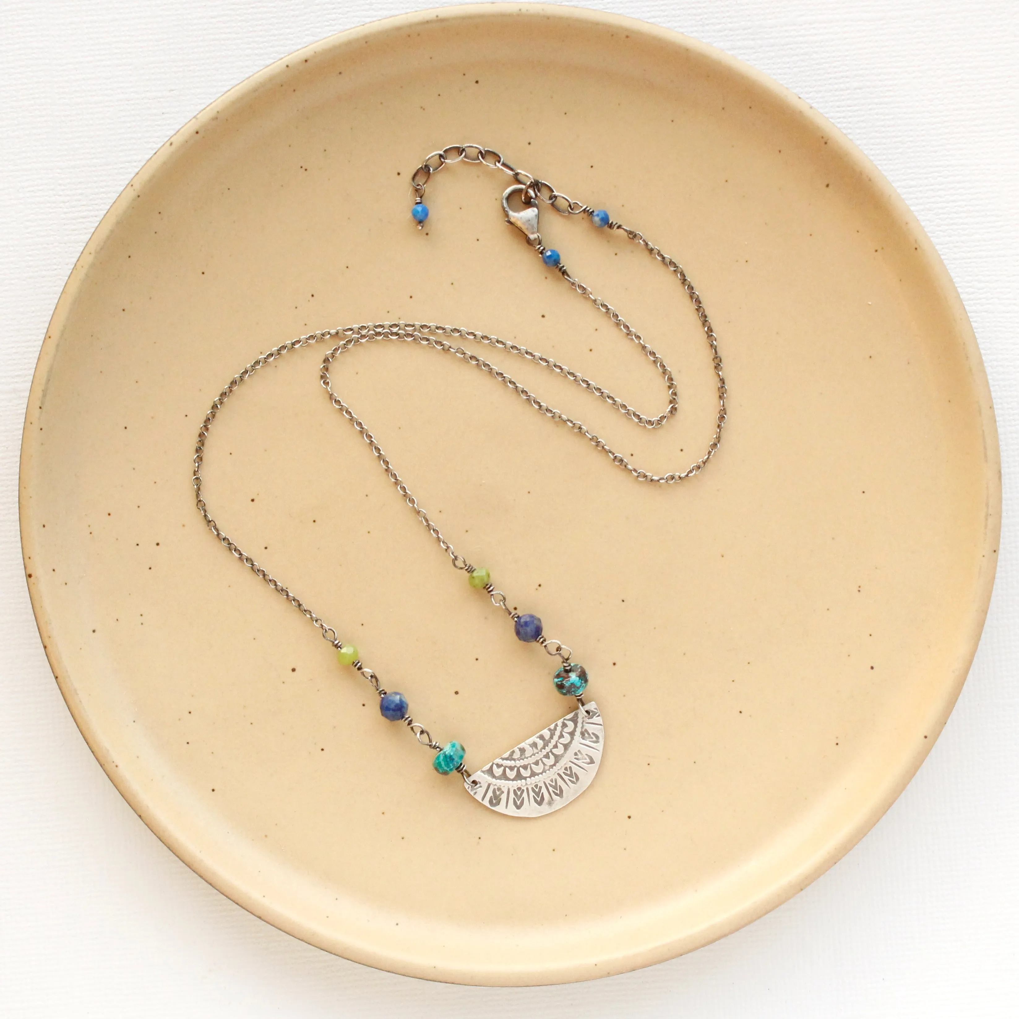 Myrtle Mayan Fan Necklace