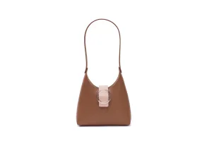 Nº44 Lucite Buckle Mini - Saddle   Blush