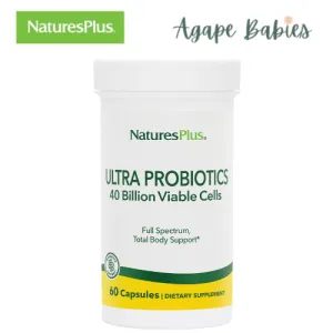 Nature's Plus Ultra Probiotics - 40 Billion Live Cells/12 Strains (Vcaps), 60 caps.