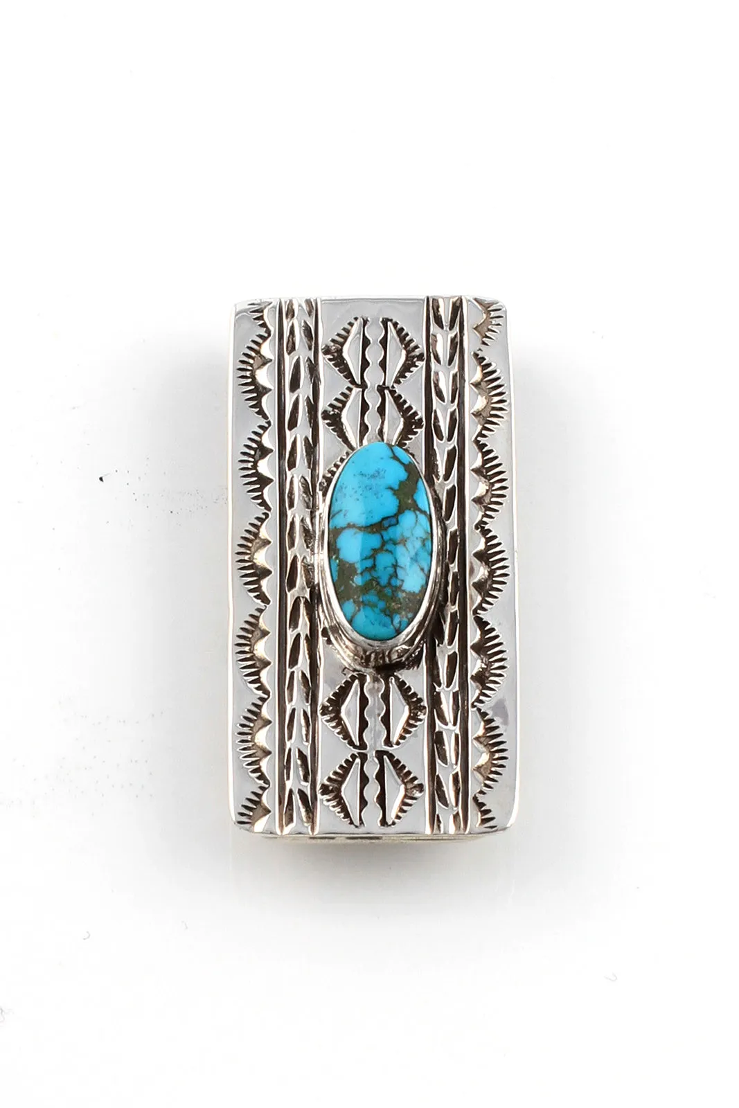 Navajo Sterling Silver Turquoise Money Clip