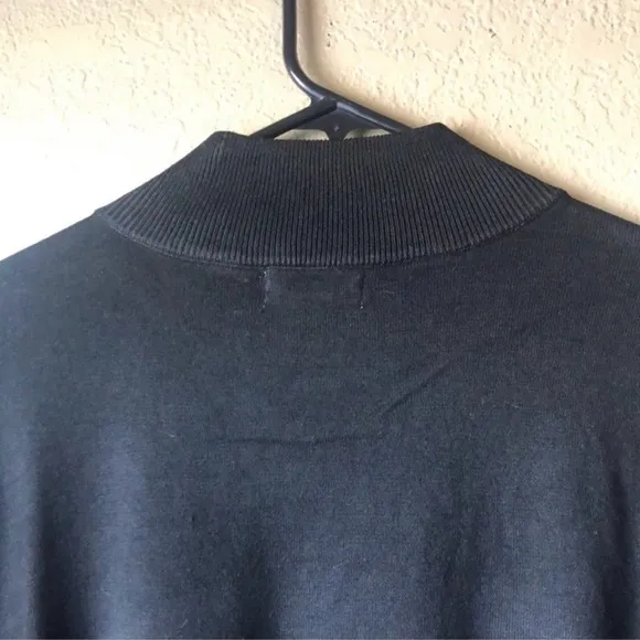New Calvin Klein Sweater Women’s Large Black Decorative Buttons Casual Sweater