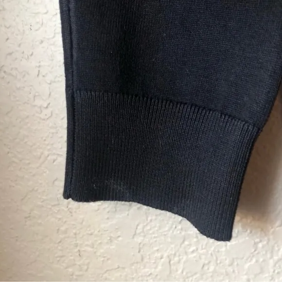 New Calvin Klein Sweater Women’s Large Black Decorative Buttons Casual Sweater