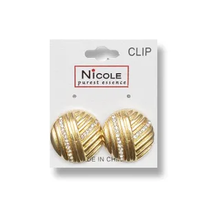 Nicole Round Clip-On Earrings