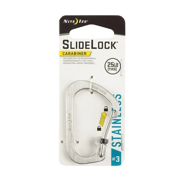 Nite ize - Carabiner SlideLock No3 Coal (Stainless)