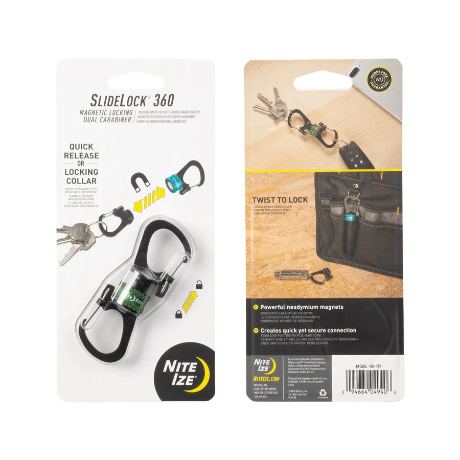 Nite Ize SlideLock 360° Magnetic Locking Carabiner Olive