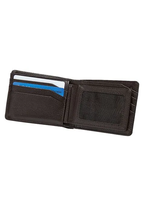 Nixon Pass Vegan Leather Wallet - Brown