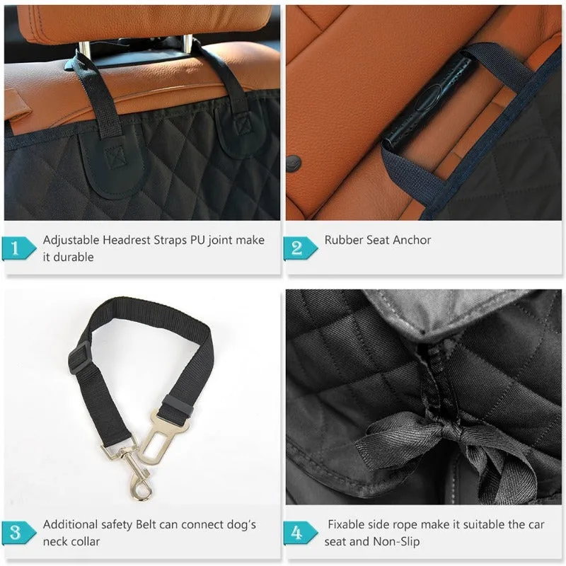 Nonslip Car Back Seat Cover for Dogs