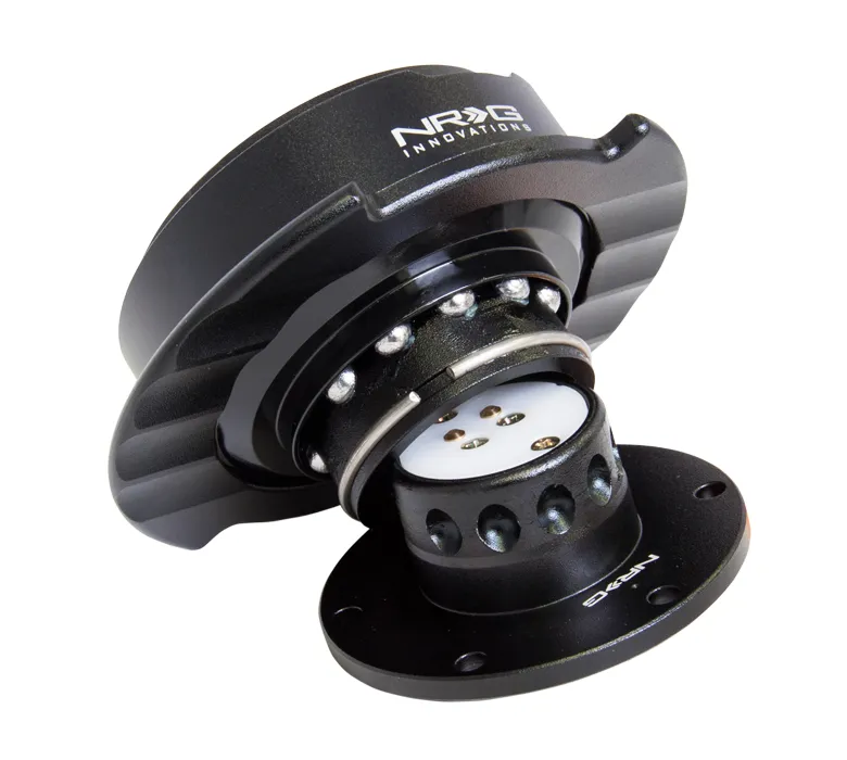 NRG SRK-250BK Black / Black Quick Release Gen 2.5 with Finger Grooves