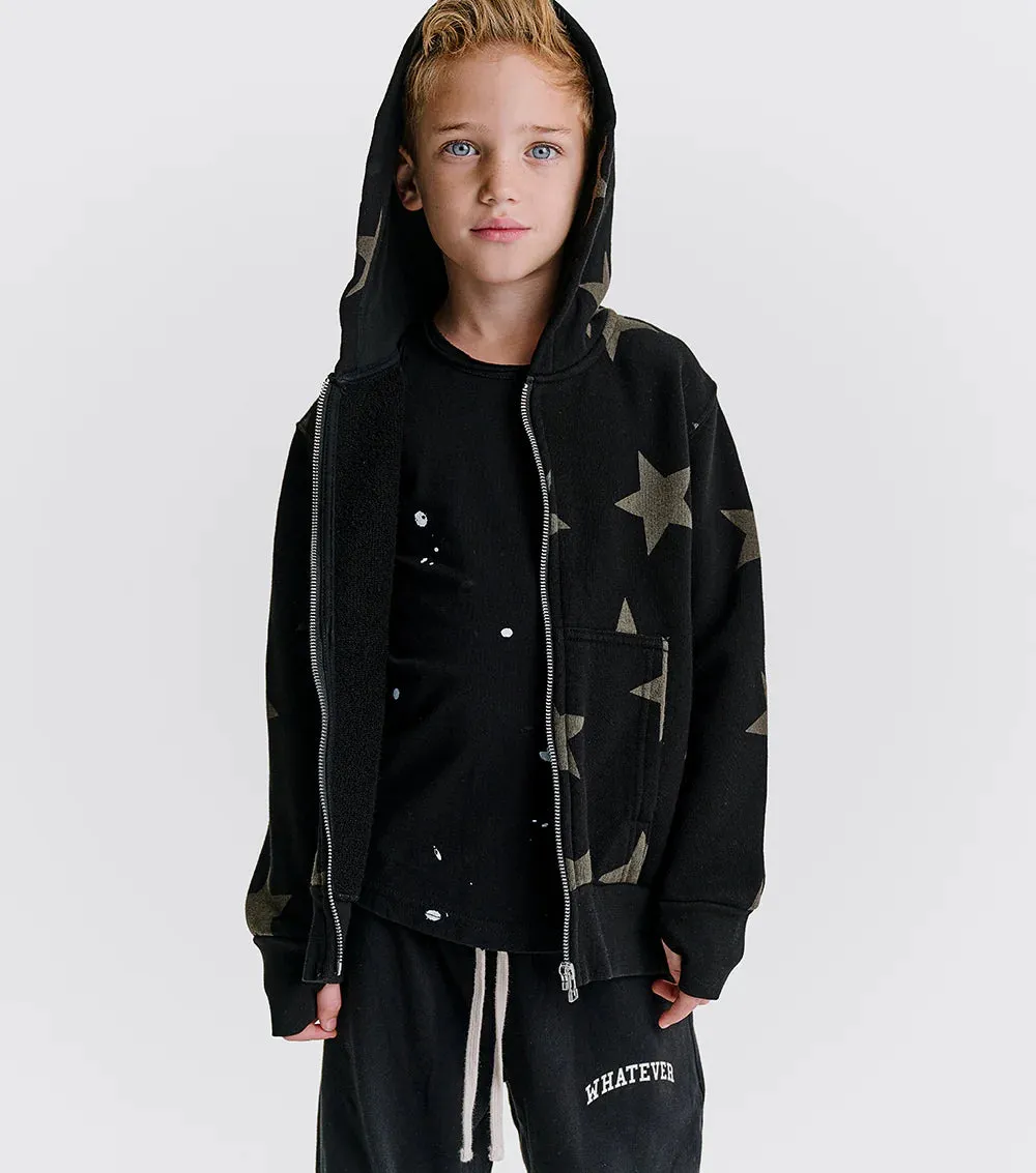 nununu-Star Zip Hoodie (black)