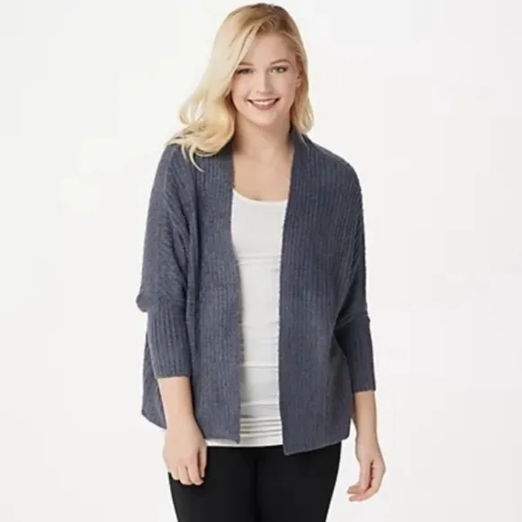 NWT Barefoot Dreams Cozychic Lite Ribbed Shrug Cardi Size Large/Extra Large