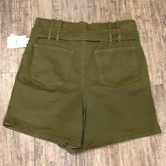 NWT Free People Green Cindy Utility Denim Shorts