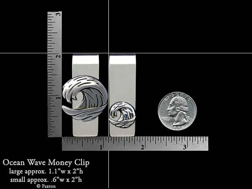 Ocean Wave Money Clip Sterling Silver