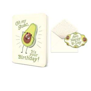 Oh, My Guac Birthday Deluxe Greeting Card