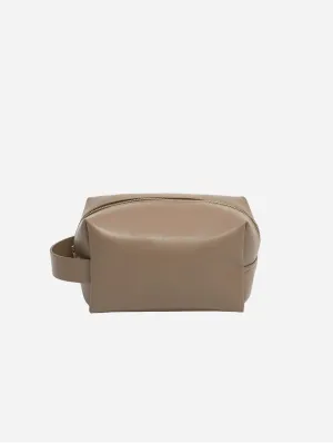 Oleatex Vegan Olive Leather Classic Washbag S | Mocha Brown
