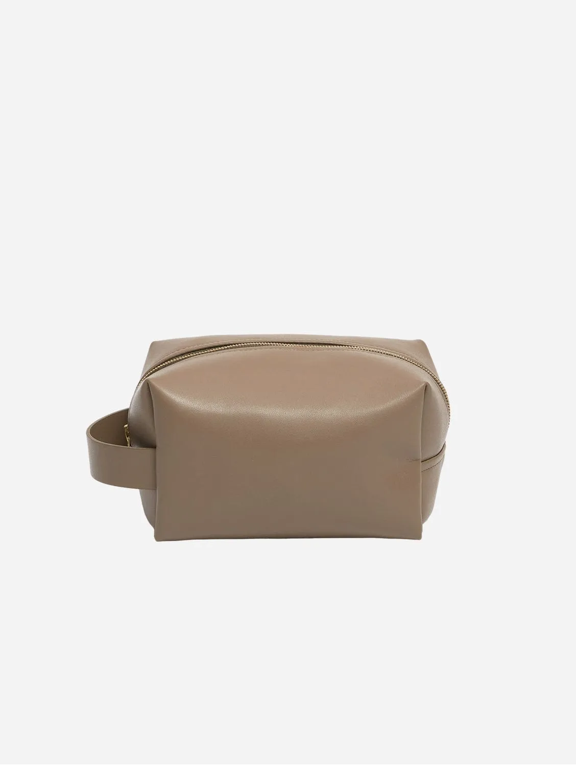 Oleatex Vegan Olive Leather Classic Washbag S | Mocha Brown