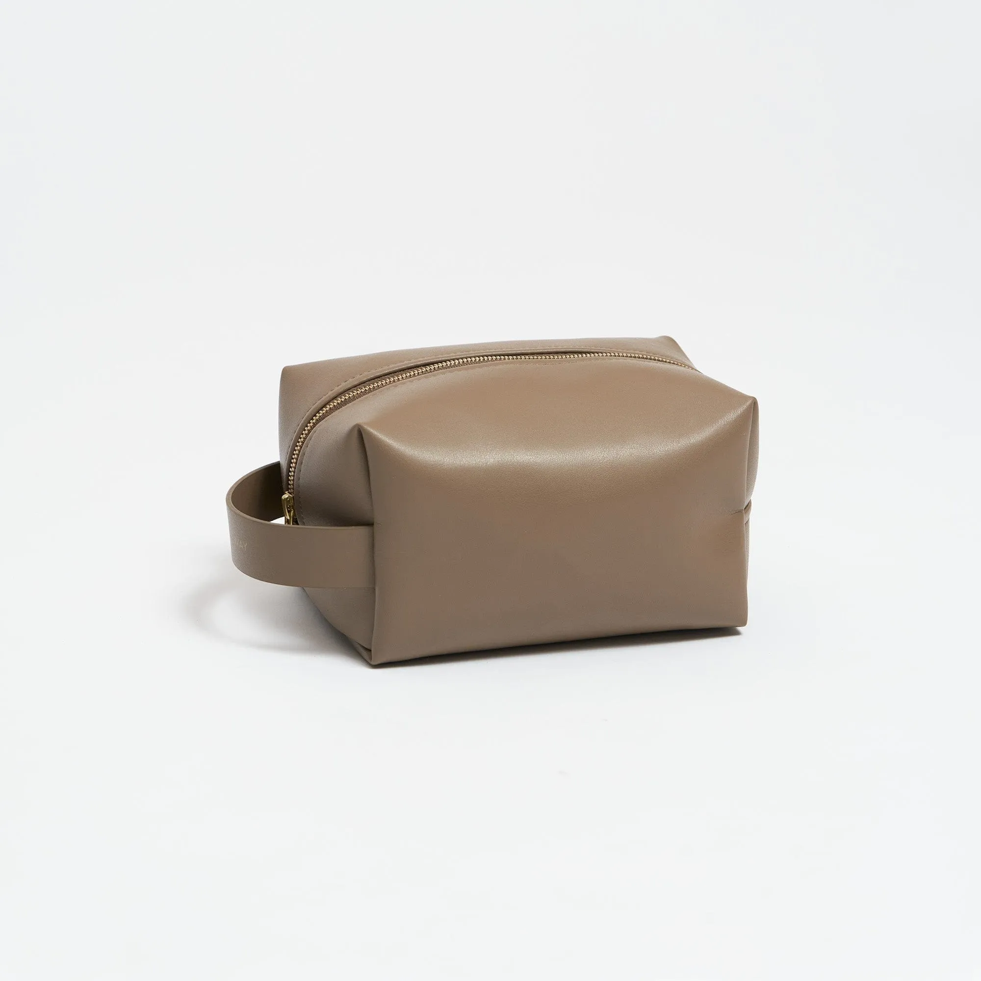 Oleatex Vegan Olive Leather Classic Washbag S | Mocha Brown
