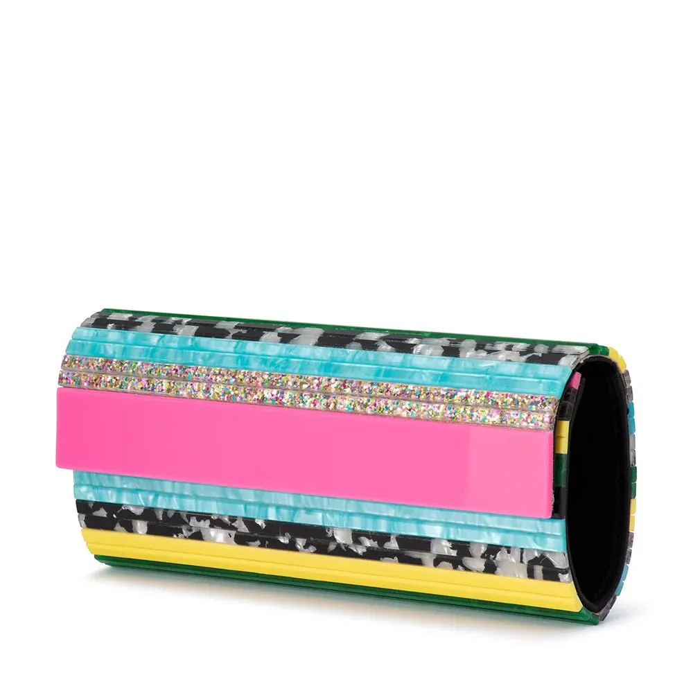 Olga Berg - CLARA Acrylic Clutch - Multi
