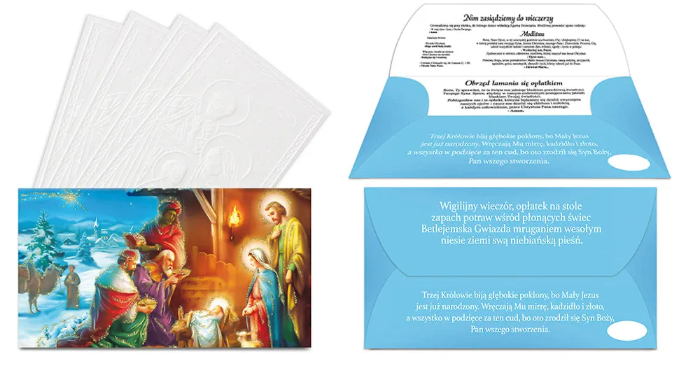 OPLATKI Traditional Polish Christmas Wafers in Envelopes XL