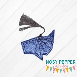 Origami Whale Bookmark/bag tag/ornament 4x4 machine embroidery design DIGITAL DOWNLOAD
