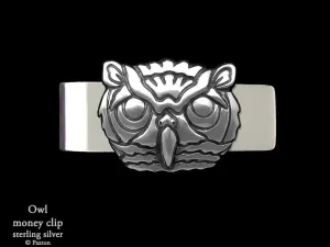 Owl Head Money Clip Sterling Silver