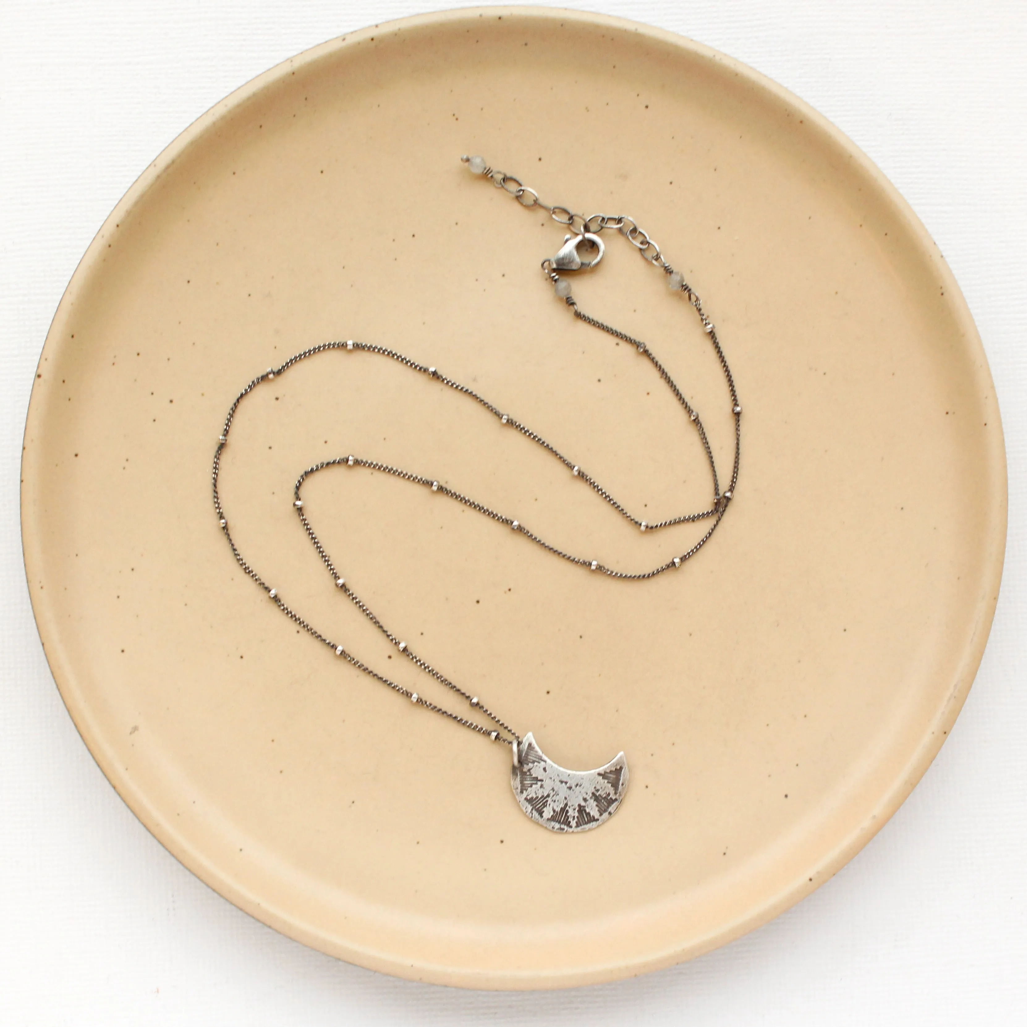Pakal Silver Moon Necklace