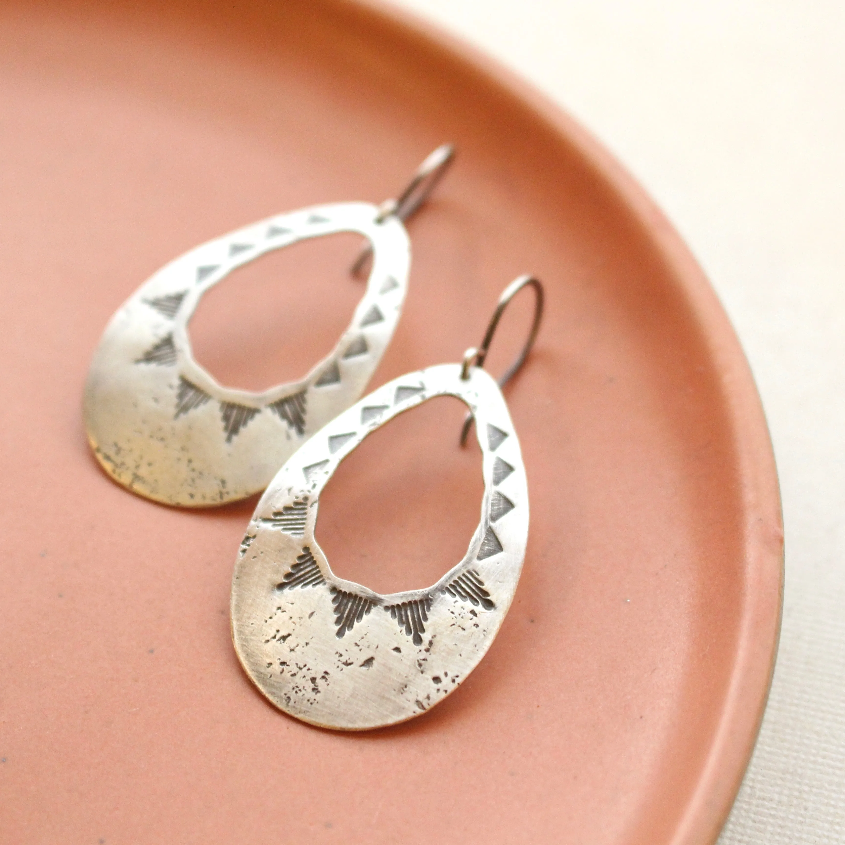 Pakal Teardrop Cutout Earrings