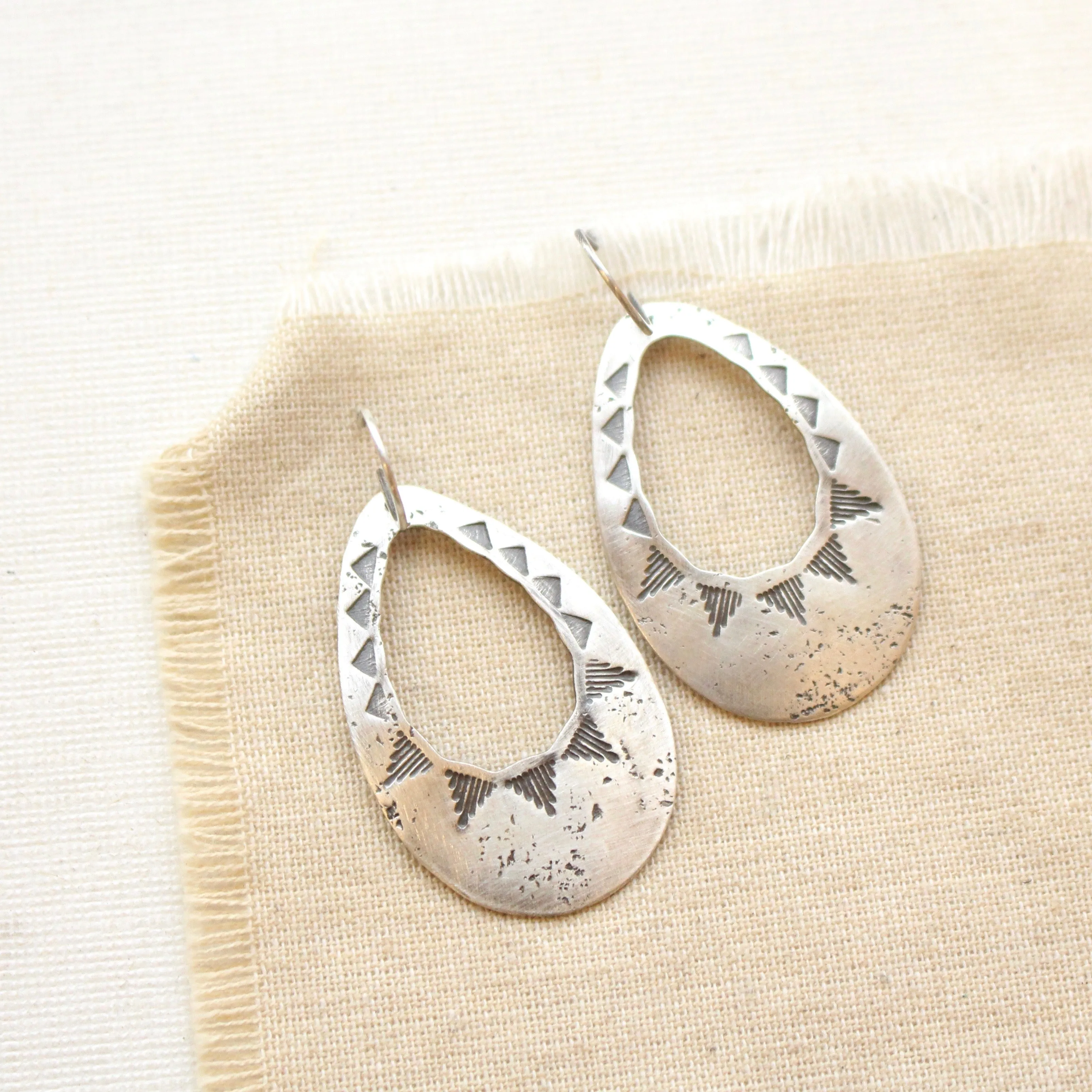 Pakal Teardrop Cutout Earrings
