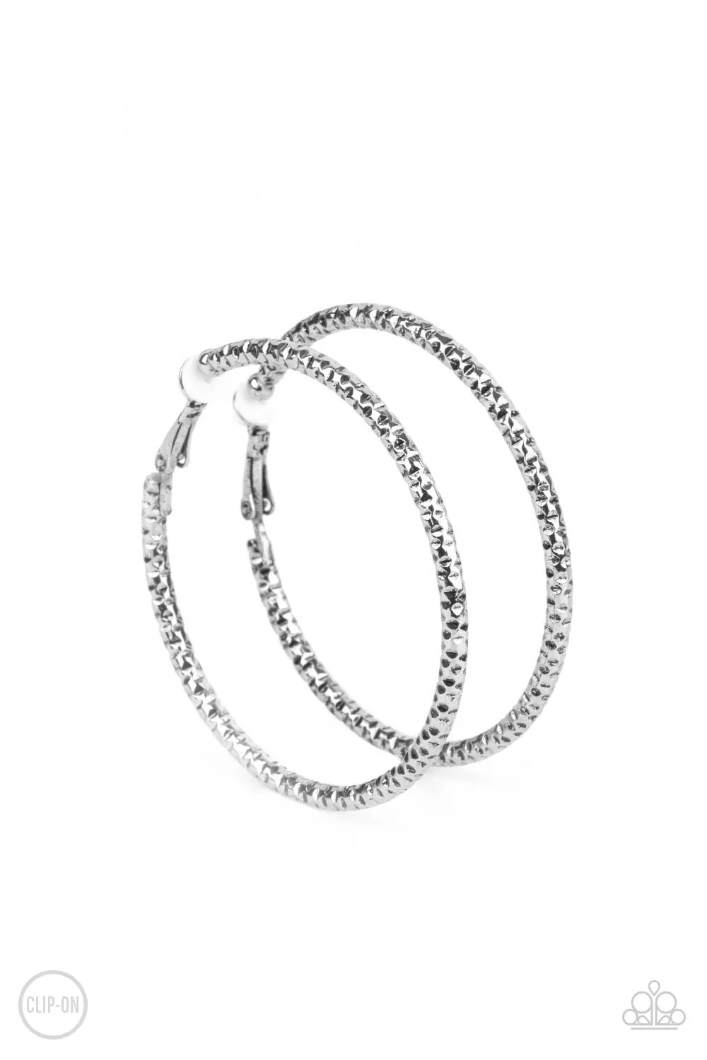 Paparazzi - Subtly Sassy - Silver Clip On- Earrings