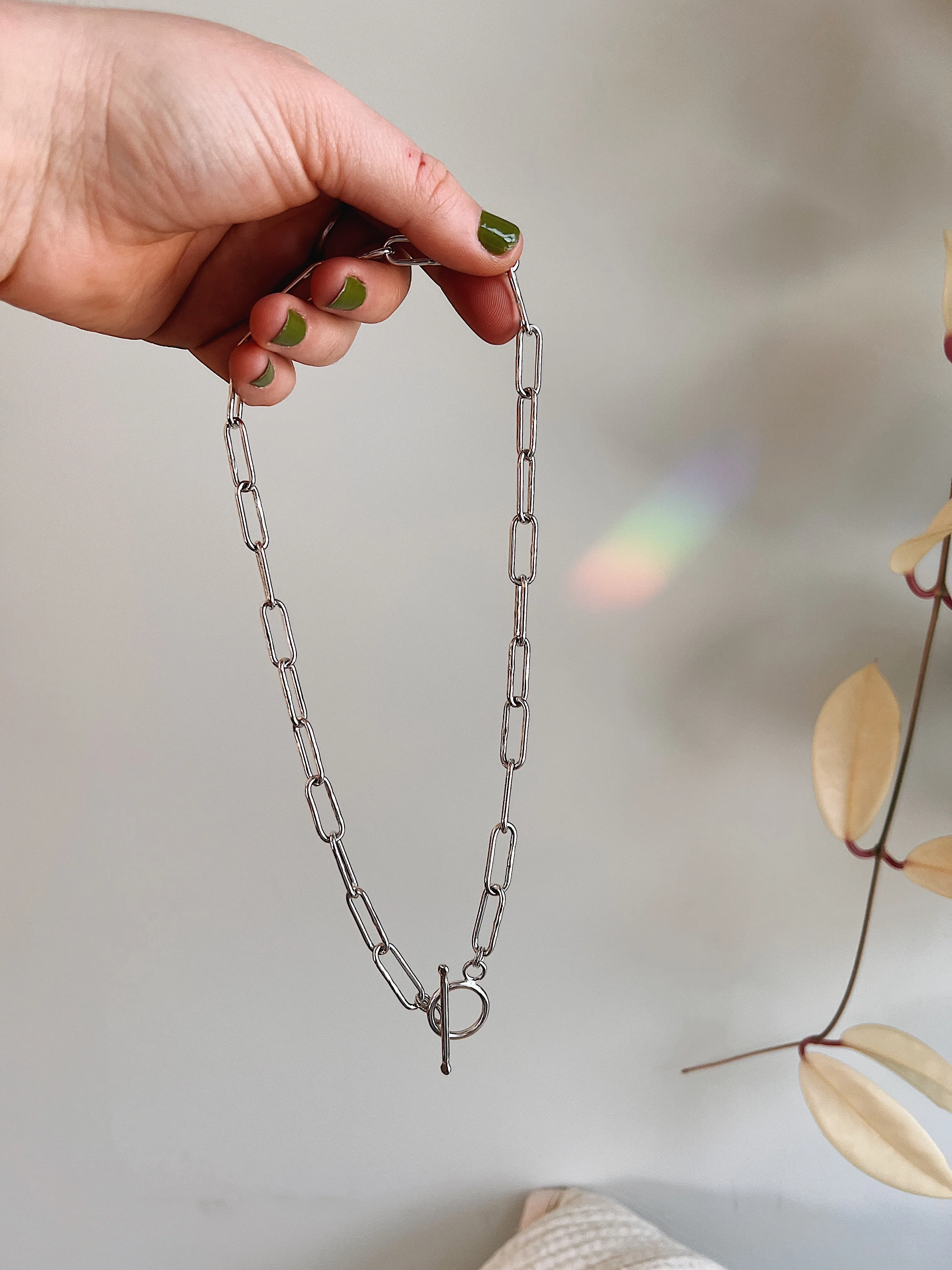Paperclip Chain Necklace Toggle