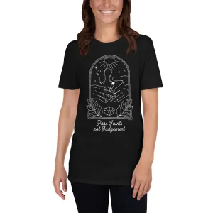 Pass Joints not Judgements Minimalist Weed T Shirt - Dark