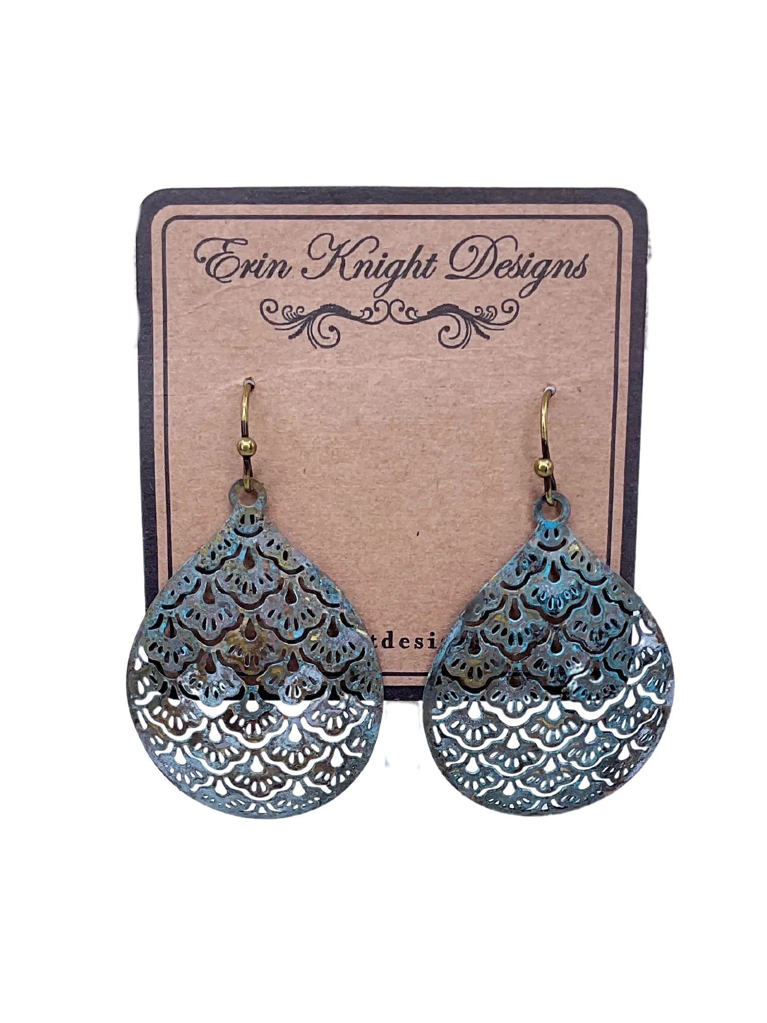 Patina Stamped Earrings