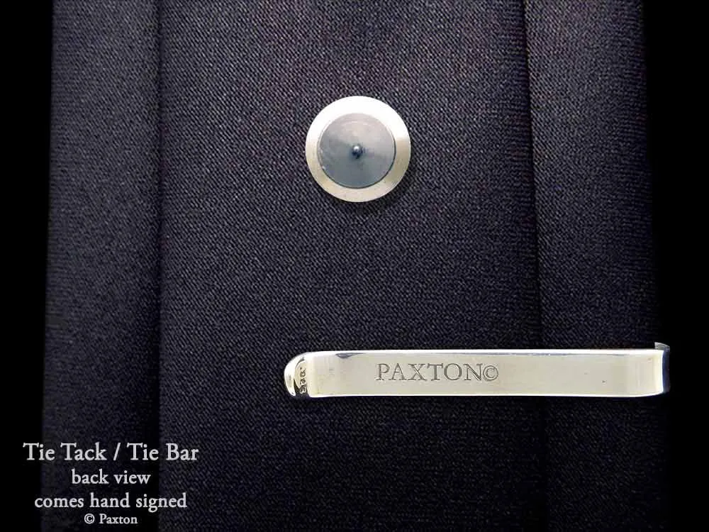 Peace Bonsai Tie Tack or Tie Bar / Tie Clip Sterling Silver with Japanese Kanji and Rising Sun