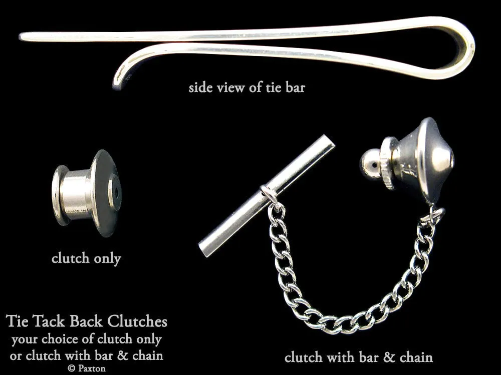 Peace Bonsai Tie Tack or Tie Bar / Tie Clip Sterling Silver with Japanese Kanji and Rising Sun