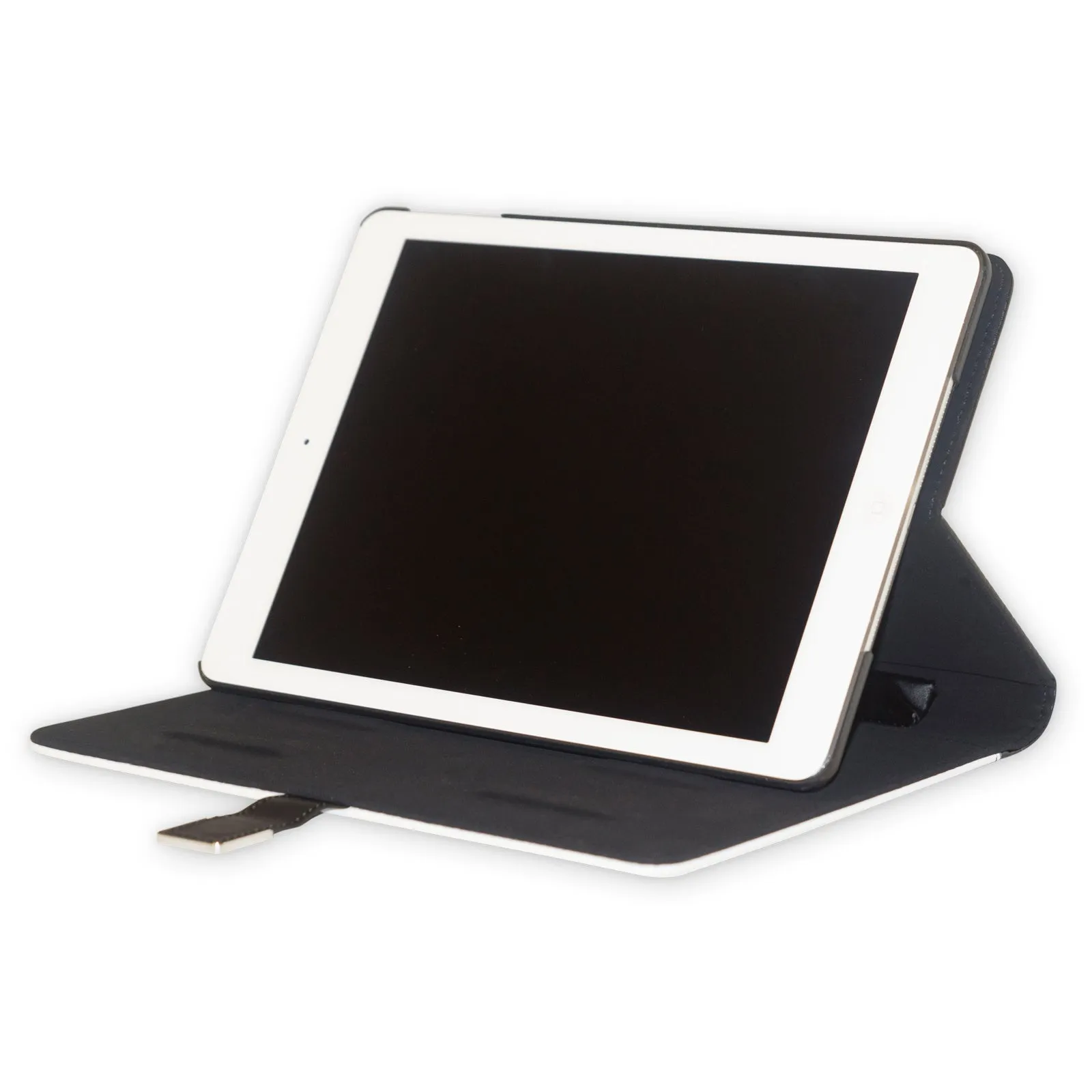 Personalised Leather iPad Case - Black and Purple Marble with Name