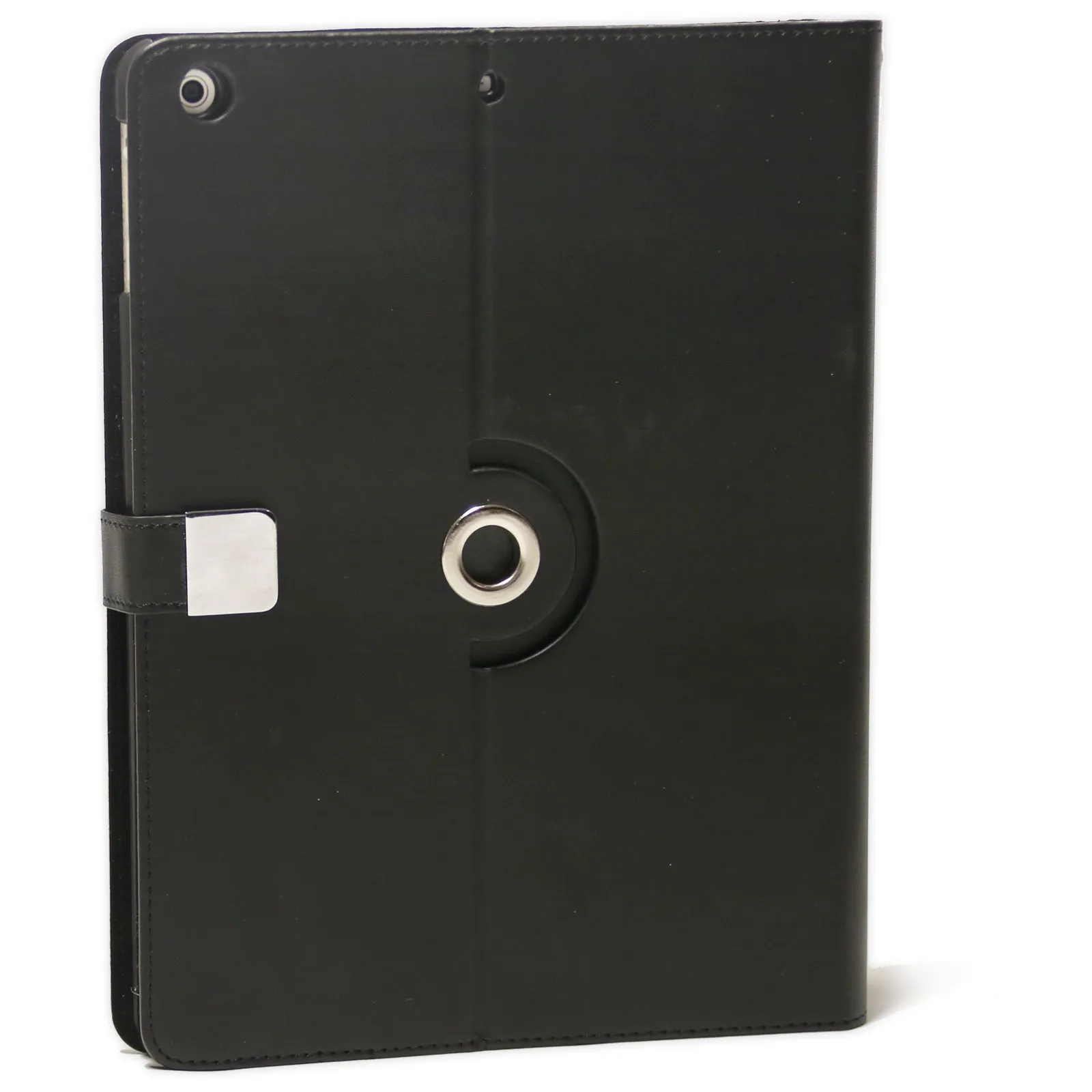 Personalised Leather iPad Case - Black and Purple Marble with Name