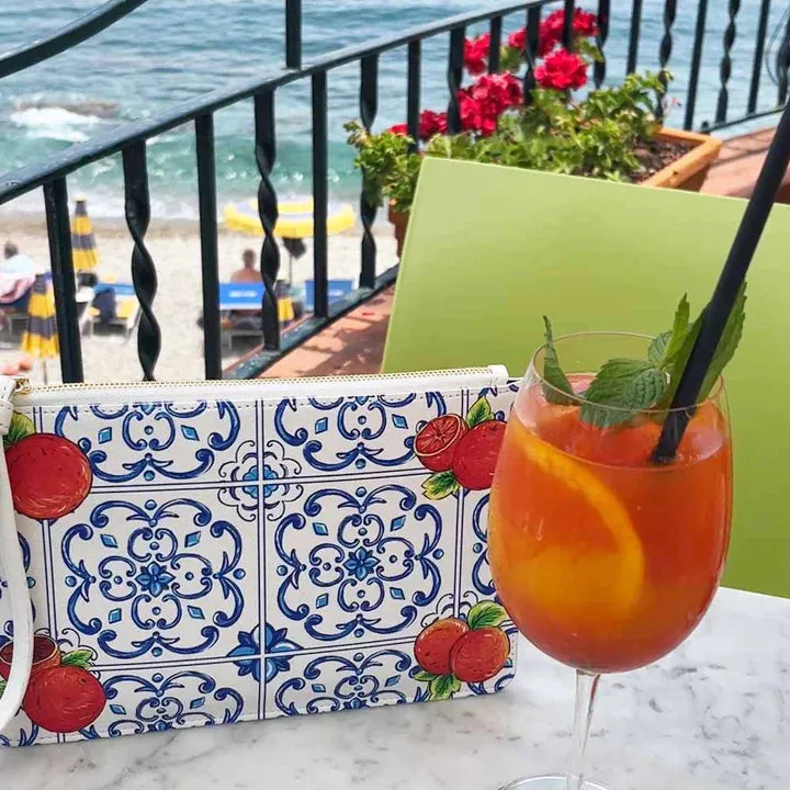 Personalized Caltagirone Arancia Clutch Bag