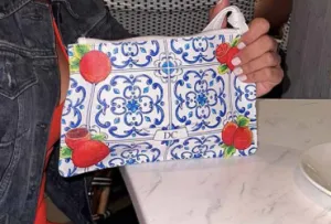 Personalized Caltagirone Arancia Clutch Bag