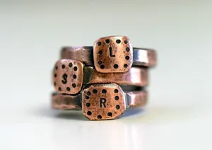 Personalized Initial Copper Band Ring (S0231)