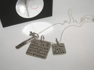 personalized sterling silver Proverbs 31:25, She is clothed with strength, Hand stamped jewelry, religious necklace, personalized jewelry