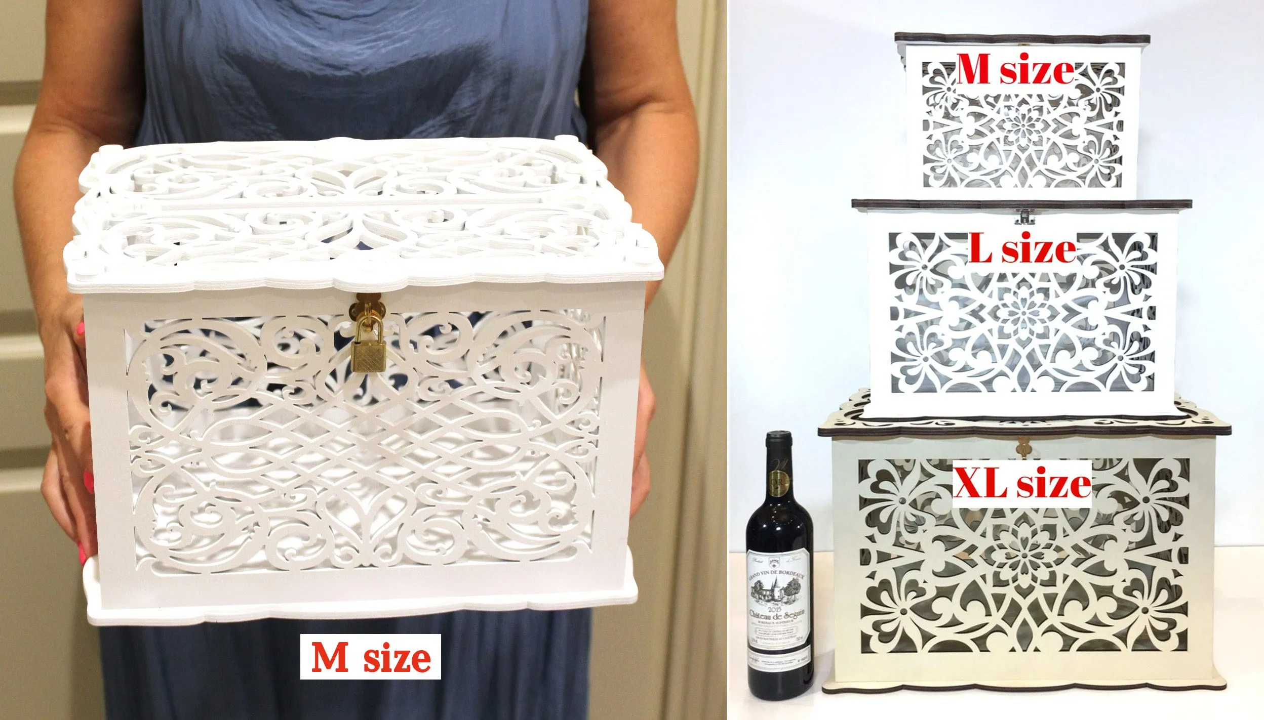 Personalized Wedding Card Box, Money Envelopes Box, reception Handmade