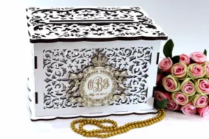 Personalized Wedding Card Box, Money Envelopes Box, reception Handmade