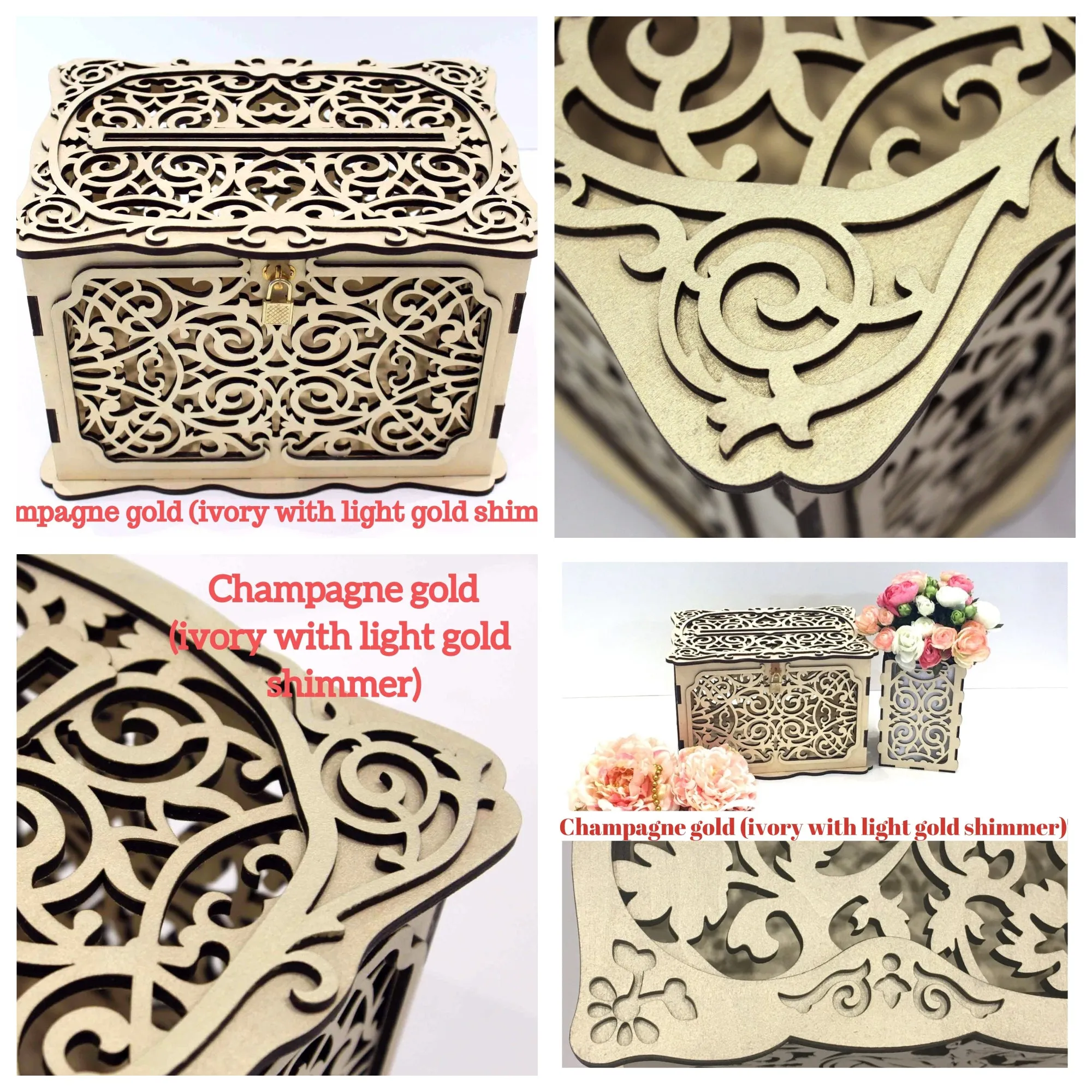 Personalized Wedding Card Box, Money Envelopes Box, reception Handmade